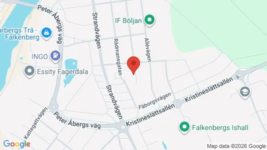 Lägenheter att hyra i Falkenberg - kort over placeringen