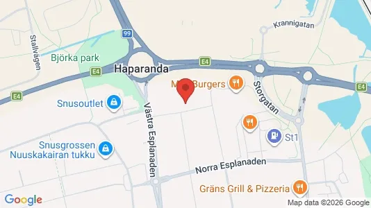 Lägenheter att hyra i Haparanda - kort over placeringen