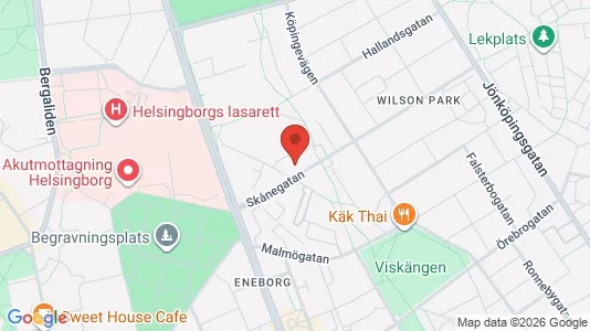 Lägenheter att hyra i Helsingborg - kort over placeringen