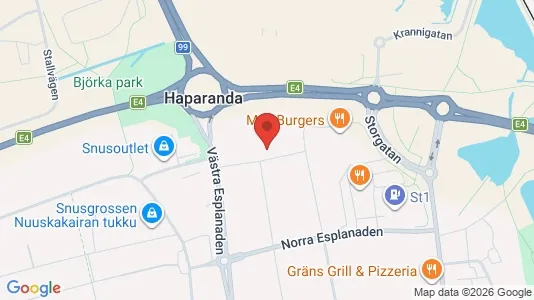 Lägenheter att hyra i Haparanda - kort over placeringen