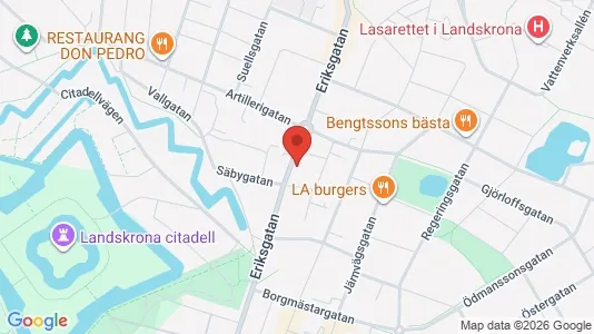 Lägenheter att hyra i Landskrona - kort over placeringen