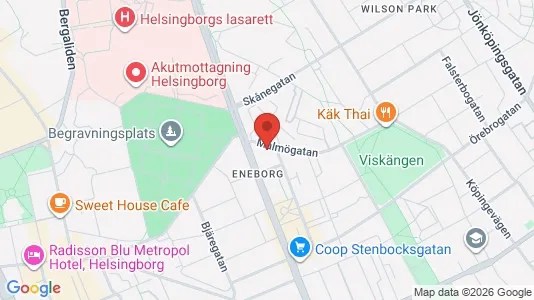 Lägenheter att hyra i Helsingborg - kort over placeringen