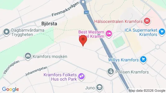 Lägenheter att hyra i Kramfors - kort over placeringen