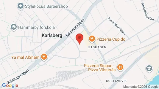 Lägenheter att hyra i Västerås - kort over placeringen