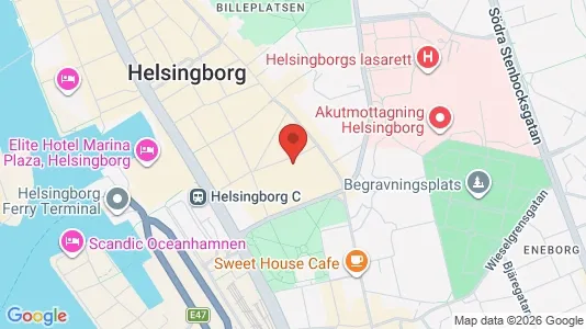 Lägenheter att hyra i Helsingborg - kort over placeringen