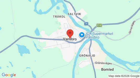 Lägenheter att hyra i Vansbro - kort over placeringen