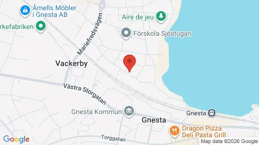 Lägenheter att hyra i Gnesta - kort over placeringen