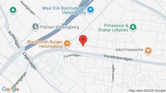Lägenheter att hyra i Helsingborg - kort over placeringen