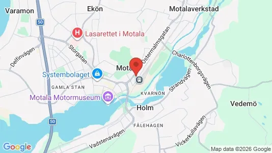 Lägenheter att hyra i Motala - kort over placeringen