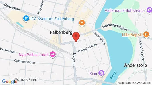 Lägenheter att hyra i Falkenberg - kort over placeringen