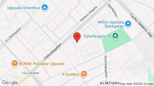 Lägenheter att hyra i Uppsala - kort over placeringen
