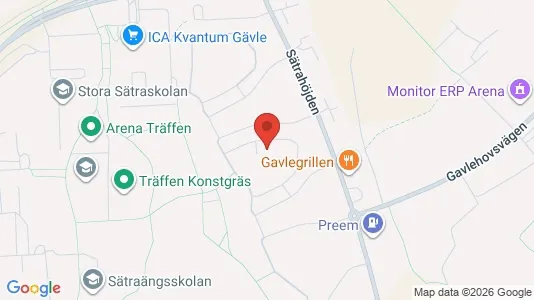 Lägenheter att hyra i Gävle - kort over placeringen