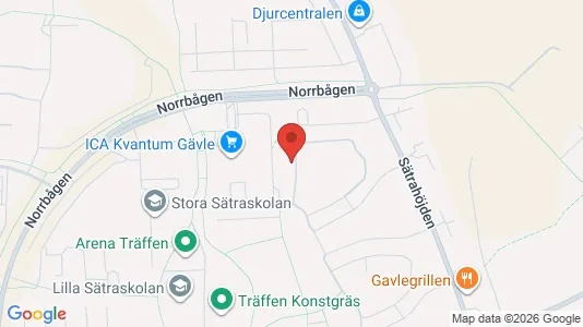 Lägenheter att hyra i Gävle - kort over placeringen