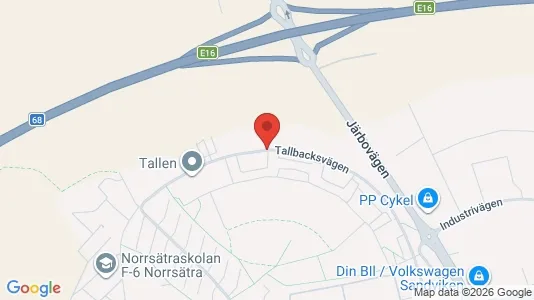 Lägenheter att hyra i Sandviken - kort over placeringen