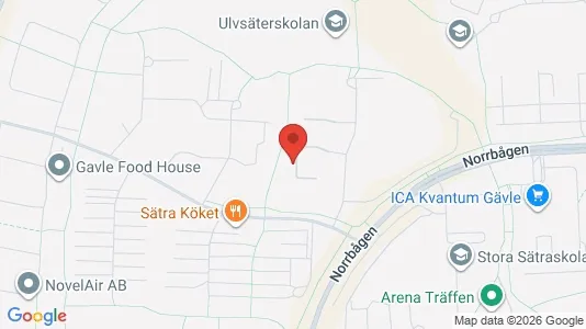 Lägenheter att hyra i Gävle - kort over placeringen
