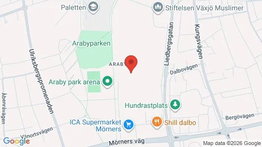 Lägenheter att hyra i Växjö - kort over placeringen