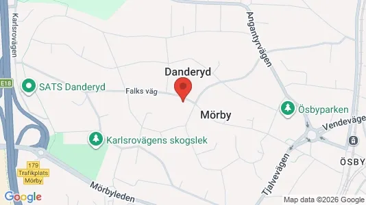 Rum att hyra i Danderyd - kort over placeringen