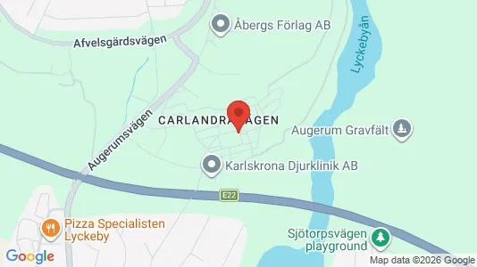 Lägenheter att hyra i Karlskrona - kort over placeringen