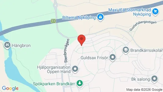 Lägenheter att hyra i Nyköping - kort over placeringen
