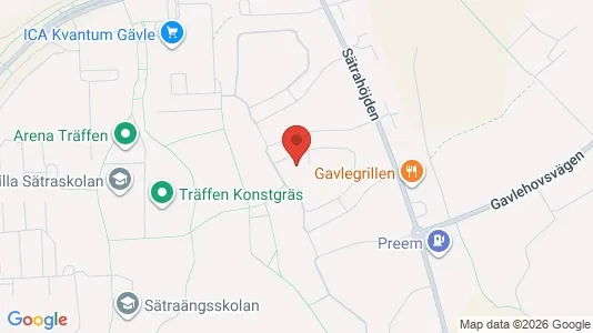 Lägenheter att hyra i Gävle - kort over placeringen