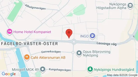 Lägenheter att hyra i Nyköping - kort over placeringen