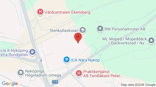Lägenheter att hyra i Nyköping - kort over placeringen