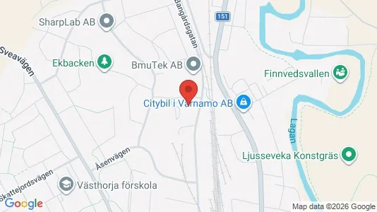 Lägenheter att hyra i Värnamo - kort over placeringen