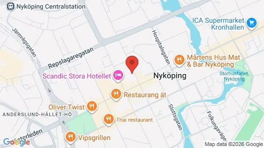 Lägenheter att hyra i Nyköping - kort over placeringen