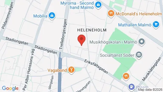Lägenheter att hyra i Malmö Centrum - kort over placeringen