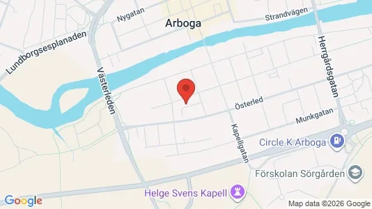 Lägenheter att hyra i Arboga - kort over placeringen