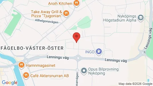 Lägenheter att hyra i Nyköping - kort over placeringen