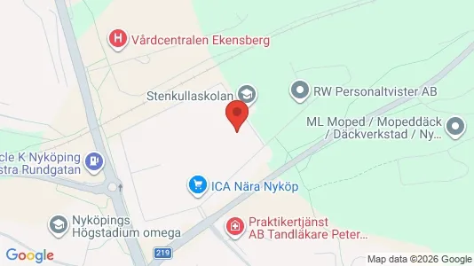 Lägenheter att hyra i Nyköping - kort over placeringen
