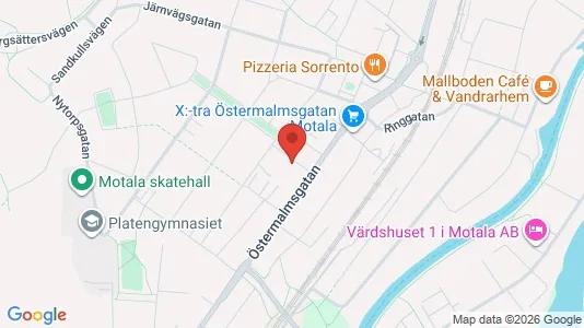 Lägenheter att hyra i Motala - kort over placeringen