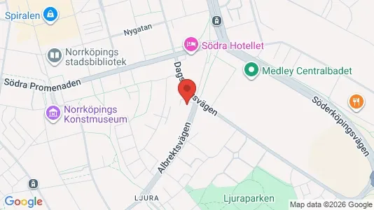 Lägenheter att hyra i Norrköping - kort over placeringen