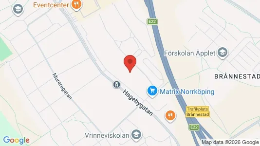 Lägenheter att hyra i Norrköping - kort over placeringen