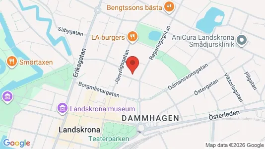 Lägenheter att hyra i Landskrona - kort over placeringen