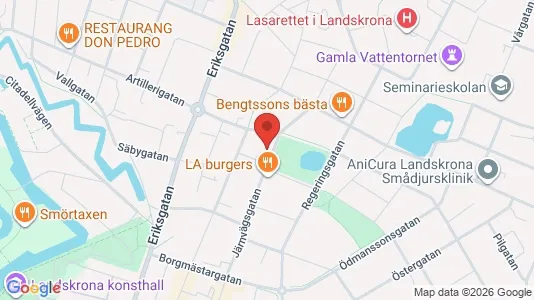 Lägenheter att hyra i Landskrona - kort over placeringen