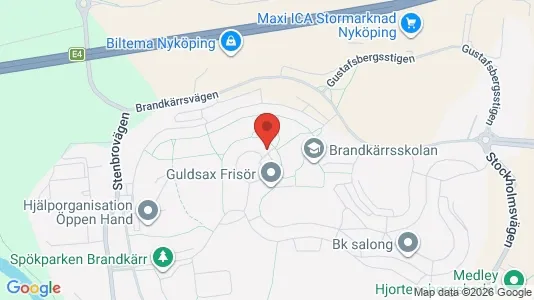 Lägenheter att hyra i Nyköping - kort over placeringen