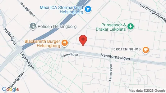 Lägenheter att hyra i Helsingborg - kort over placeringen
