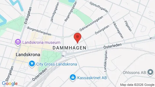 Lägenheter att hyra i Landskrona - kort over placeringen