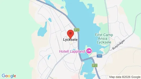 Lägenheter att hyra i Lycksele - kort over placeringen