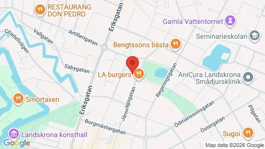 Lägenheter att hyra i Landskrona - kort over placeringen