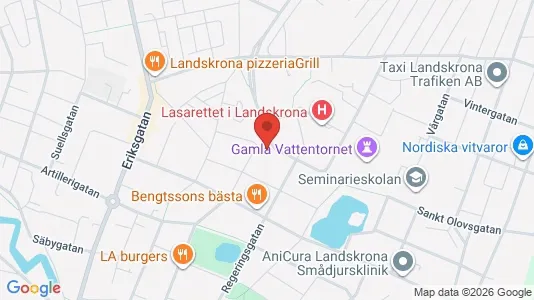 Lägenheter att hyra i Landskrona - kort over placeringen