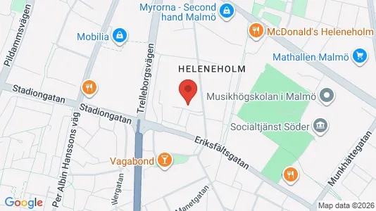 Lägenheter att hyra i Malmö Centrum - kort over placeringen