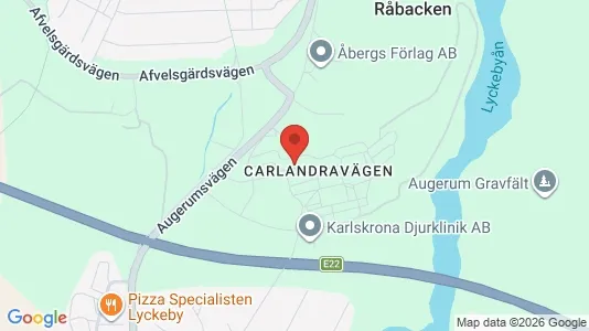 Lägenheter att hyra i Karlskrona - kort over placeringen