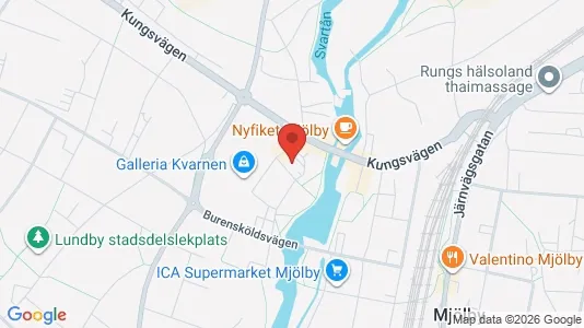 Lägenheter att hyra i Mjölby - kort over placeringen