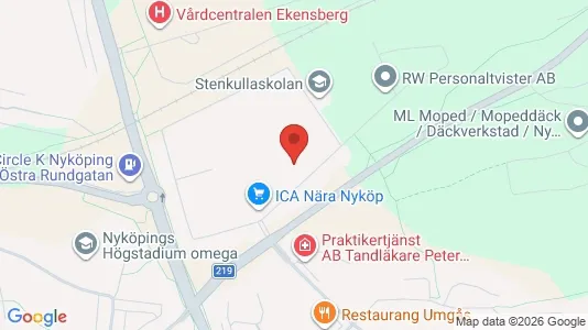 Lägenheter att hyra i Nyköping - kort over placeringen