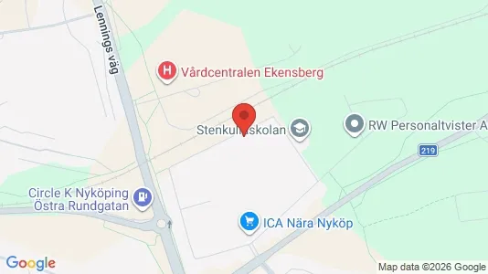 Lägenheter att hyra i Nyköping - kort over placeringen