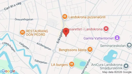 Lägenheter att hyra i Landskrona - kort over placeringen