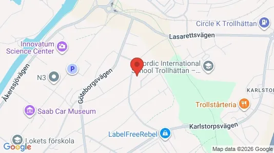 Lägenheter att hyra i Trollhättan - kort over placeringen